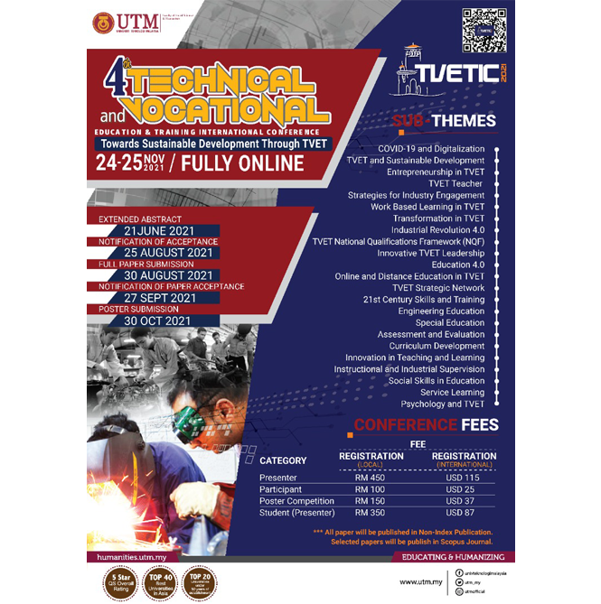 4th Technical and Vocational Education and Training International Conference