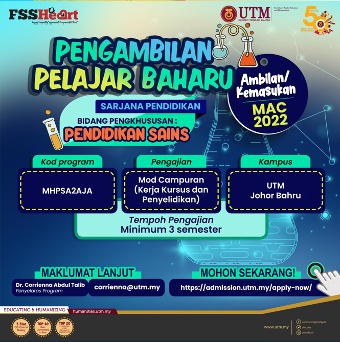 Pengambilan Pelajar Baharu Sarjana Pendidikan